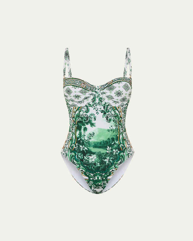 Corridor of Calm Ruched Cup Underwire One-Piece Swimsuit